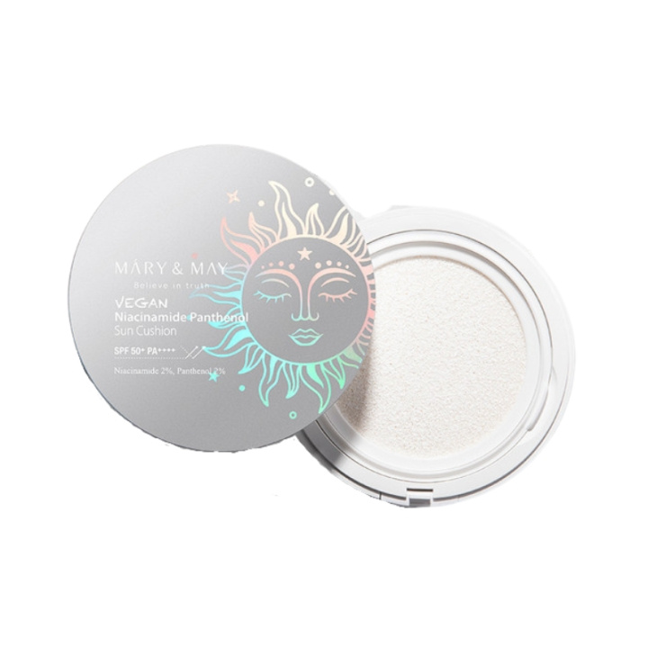 Mary&May Vegan Niacinamide Panthenol Sun Cushion SPF50+ PA++++ - 25 g i gruppen HELSE OG SKJØNNHET / Hudpleie / Soling / Solkrem hos TP E-commerce Nordic AB (D29422)