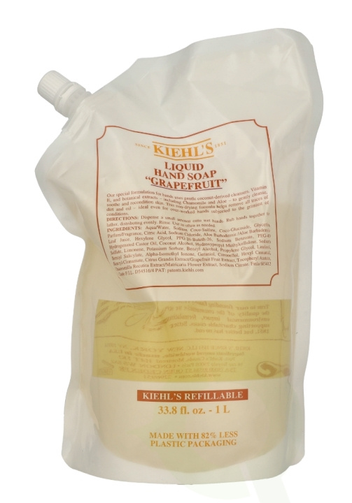Kiehl\'s Grapefruit Liquid Hand Soap Refill 1000 ml i gruppen HELSE OG SKJØNNHET / Hudpleie / Kroppspleie / Duftsåpe hos TP E-commerce Nordic AB (D29558)