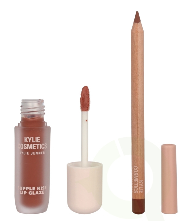 Kylie Jenner Kylie Cosmetics Supple Kiss & Precision Pout Lip Duo 4.14 ml Supple Kiss Lip Glaze 3ml/Lip Pencil 1,14g i gruppen HELSE OG SKJØNNHET / Makeup / Lepper / Lipgloss / Plumper hos TP E-commerce Nordic AB (D29638)