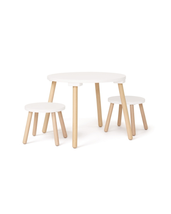Kids Concept Krakk og bord-sett - Hvit - 77x77x46 cm i gruppen LEKER, BARN OG BABY / Barnerom / Øvrig innredning hos TP E-commerce Nordic AB (D29743)