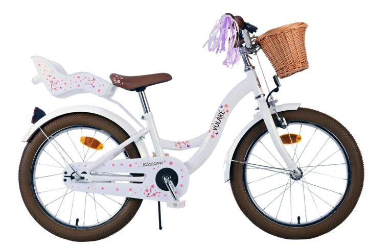 Volare Barnesykkel 18 - Blossom White (51834) i gruppen LEKER, BARN OG BABY / Uteleker / Sykler & sparkesykler hos TP E-commerce Nordic AB (D29888)