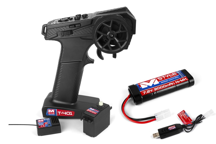 MStyle - Radiosett, servo, batteri og lader (542409) i gruppen LEKER, BARN OG BABY / Radiostyrt / Annet radiostyrt hos TP E-commerce Nordic AB (D29895)