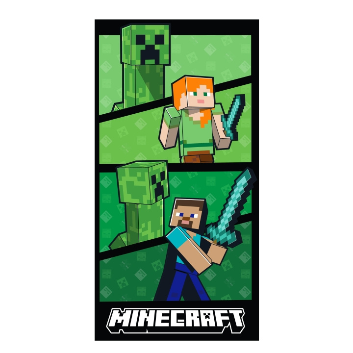 MINECRAFT Strandhåndkle - 70 x 140 cm - MINECRAFT (MNC698) i gruppen HJEM, HUS OG HAGE / Baderom / Håndklær hos TP E-commerce Nordic AB (D29897)