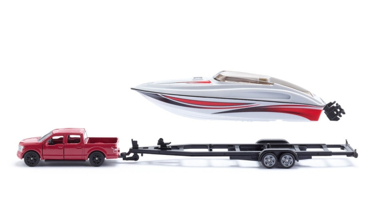 SIKU Ford F150 med motorbåt (313-2568) i gruppen LEKER, BARN OG BABY / Leker / Lekebiler hos TP E-commerce Nordic AB (D29944)