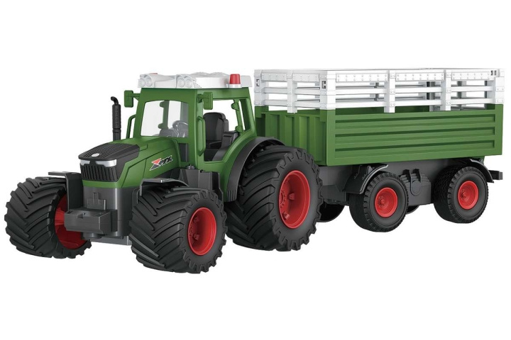 MX R/C Constructions Traktor R/C m/henger 2,4 GHz, 3,7 V Li-Ion, grønn (471477) i gruppen LEKER, BARN OG BABY / Radiostyrt / Annet radiostyrt hos TP E-commerce Nordic AB (D30062)