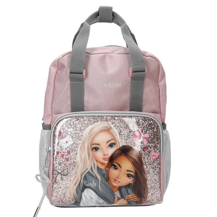 TOPModel Liten ryggsekk MY BFF - Rosa og grå (413318) i gruppen LEKER, BARN OG BABY / Reise / Barnevesker / Ryggsekker hos TP E-commerce Nordic AB (D30072)