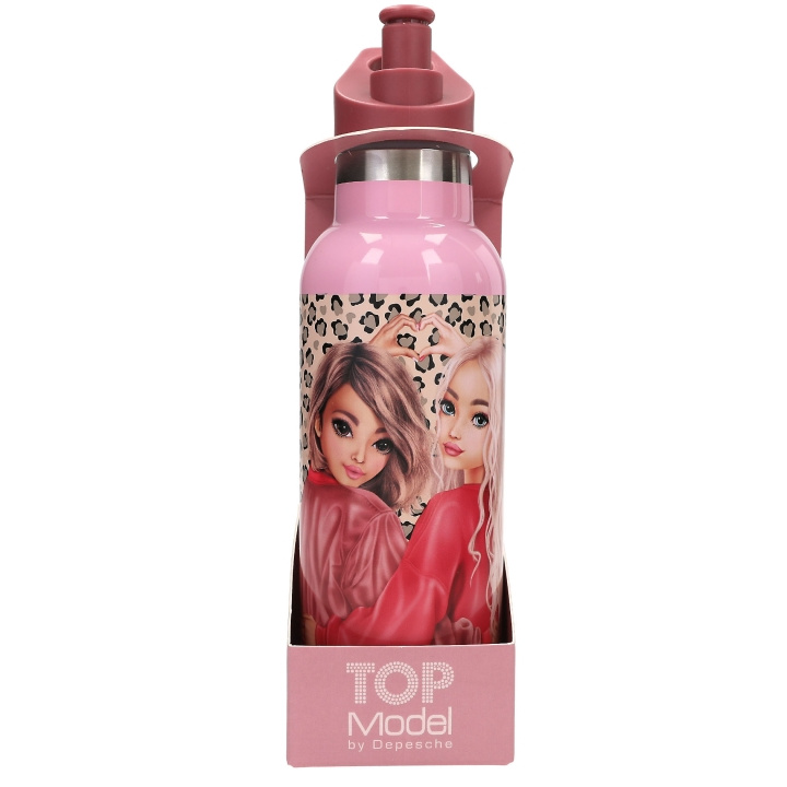 TOPModel Drikkeflaske LEOHEART - Rosa, bærrød - 500 ml i gruppen LEKER, BARN OG BABY / Spise & drikke / Tåteflasker & tilbehør hos TP E-commerce Nordic AB (D30085)