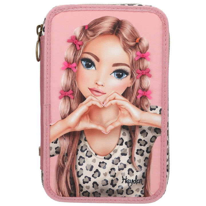 TOPModel Triple Pencil Case With Bow LEOHEART - Pink i gruppen LEKER, BARN OG BABY / Leker / Penal hos TP E-commerce Nordic AB (D30086)