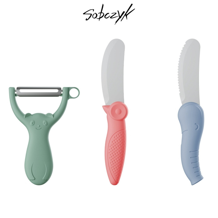 Sobczyk junior - Kniv- og skrellersett for barn - 3 stk i gruppen LEKER, BARN OG BABY / Spise & drikke / Barneserviser hos TP E-commerce Nordic AB (D30112)