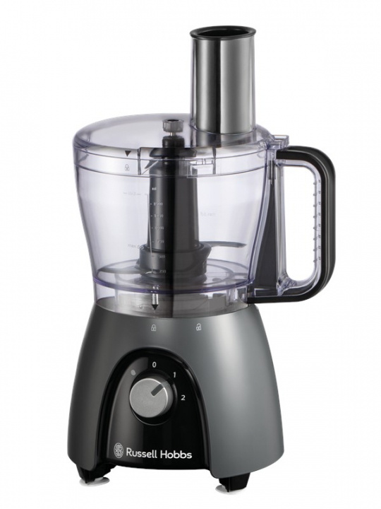 Russell Hobbs Kjøkkenmaskin - Matte Charcoal - 2,3 l skål, 1,5 l kanneblender i gruppen HJEM, HUS OG HAGE / Husholdningsapparater / Matprosessorer og kjøkkenassistenter / Matprosessorer hos TP E-commerce Nordic AB (D30182)