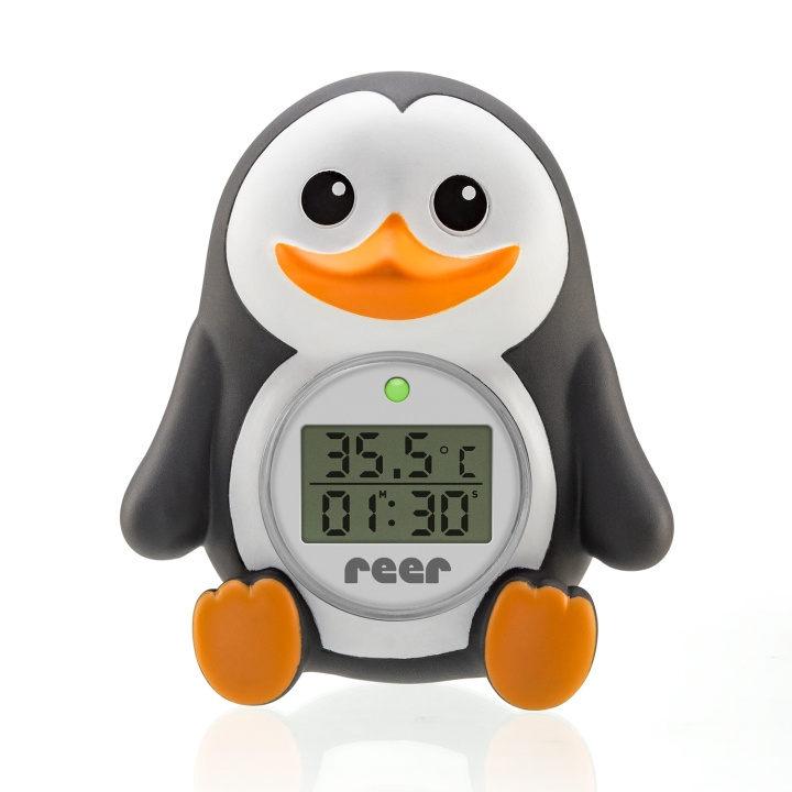 Reer Badetermometer Pingu - svart, hvit og oransje - 17 x 4,6 x 9,7 cm i gruppen LEKER, BARN OG BABY / Babyprodukter / Bad hos TP E-commerce Nordic AB (D30287)