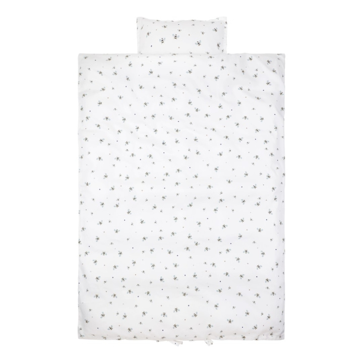 Vanilla Copenhagen Sengetøy Junior - Honeybee Happy - Milk - 100 x 140 cm, 40 x 45 cm (BEDJ3824) i gruppen LEKER, BARN OG BABY / Barnetekstiler / Sengetøy / Sengetøy junior hos TP E-commerce Nordic AB (D30296)
