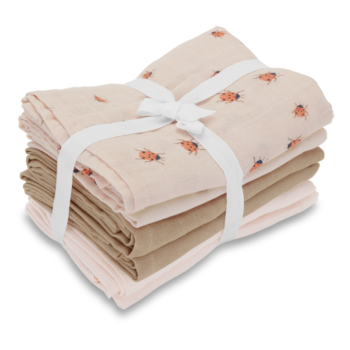 Vanilla Copenhagen Muslins 6-pakning - Rose - 70 x 70 cm (MUSL8223) i gruppen LEKER, BARN OG BABY / Barnetekstiler / Sengetøy / Underlaken hos TP E-commerce Nordic AB (D30314)
