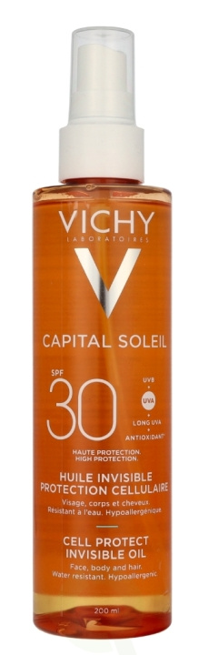 Vichy Capital Soleil Invisible Oil Protective Oil SPF30 200 ml i gruppen HELSE OG SKJØNNHET / Hudpleie / Soling / Solkrem hos TP E-commerce Nordic AB (D30517)