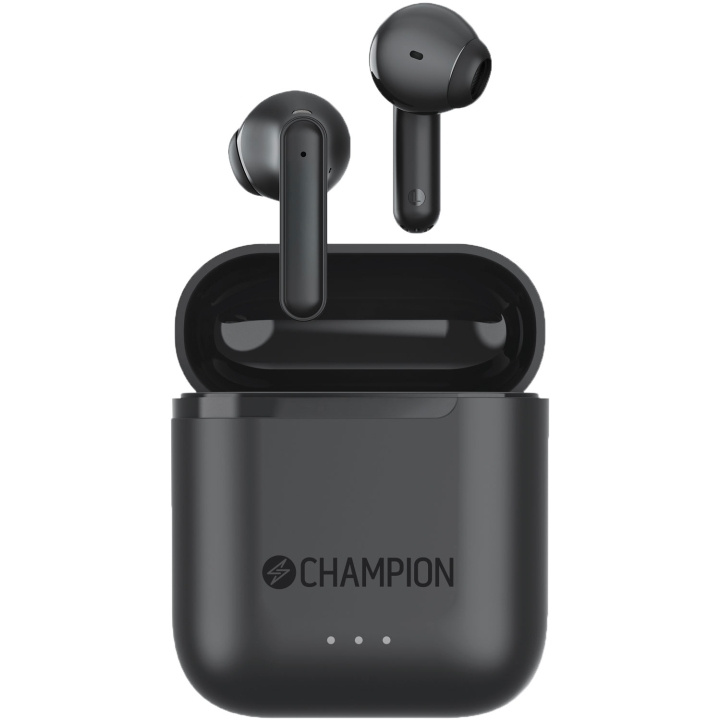 Champion Hörlurar Earbuds TWS Svart i gruppen Elektronikk / Lyd & Bilde / Hodetelefoner & Tilbehør / Hodetelefoner hos TP E-commerce Nordic AB (D30581)