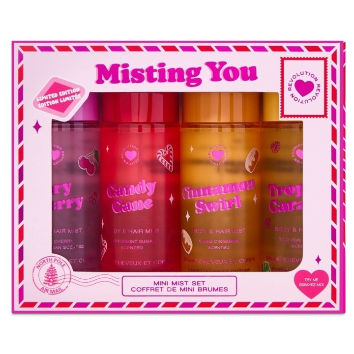 Makeup Revolution I Heart Revolution Misting You Mini Body Mist Set i gruppen HELSE OG SKJØNNHET / Duft og parfyme / Parfyme / Parfymebokser hos TP E-commerce Nordic AB (D30654)