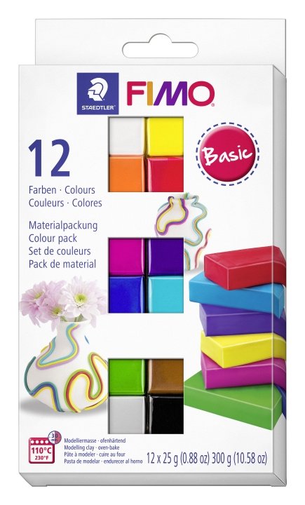 FIMO Soft Set 12x25g - Basic (8023 C12-1) i gruppen LEKER, BARN OG BABY / Leker / Lekesett hos TP E-commerce Nordic AB (D30865)