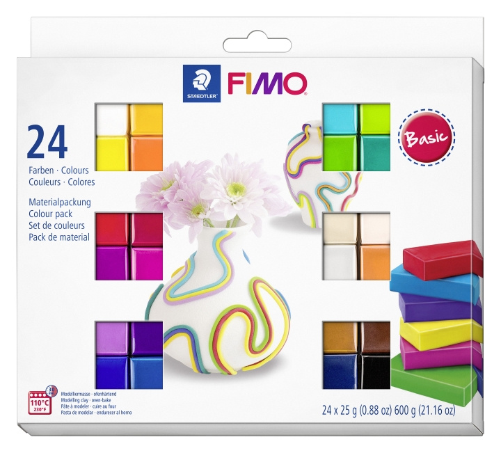 FIMO Soft Set 24x25g, Basic (8023 C24-1) i gruppen LEKER, BARN OG BABY / Leker / Lekesett hos TP E-commerce Nordic AB (D30871)