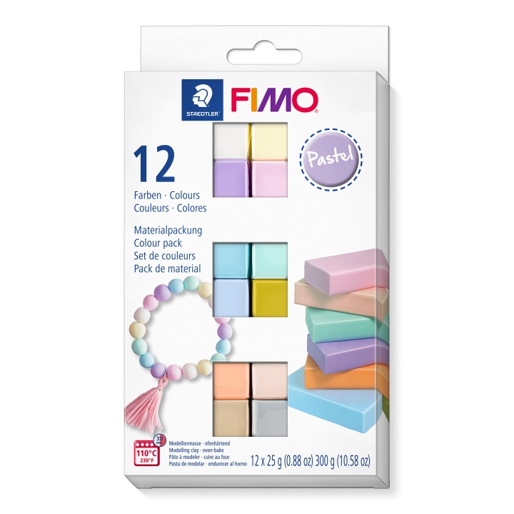FIMO Soft Set 12x25g - Pastell (8023 C12-3) i gruppen LEKER, BARN OG BABY / Leker / Lekesett hos TP E-commerce Nordic AB (D30904)