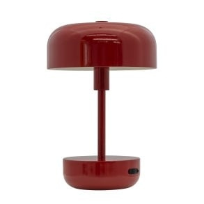 Dyberg-Larsen Haipot LED oppladbar bordlampe - Mørkerød - Høyde: Ca. 25 cm, Diameter: Ca. 15 cm i gruppen Elektronikk / Lys / Bordlamper hos TP E-commerce Nordic AB (D31006)