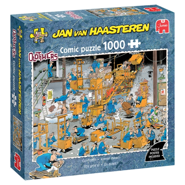 Jan van Haasteren Oldtimers Go Forth! (1000 stykker) i gruppen SPORT, FRITID & HOBBY / Hobby / Puslespill hos TP E-commerce Nordic AB (D31090)