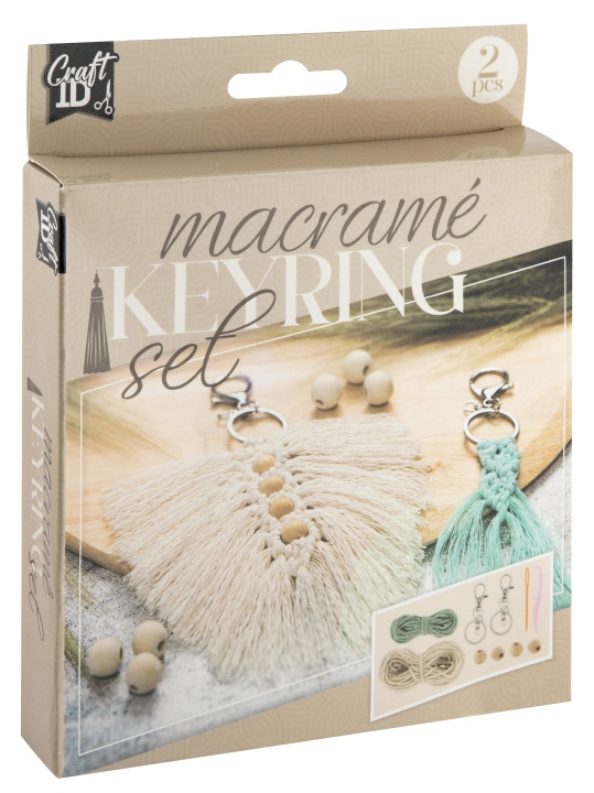 Craft ID Nøkkelringer i makramé 2 stk (CR1728/GE) i gruppen SPORT, FRITID & HOBBY / Morsomme produkter / Morsomme produkter hos TP E-commerce Nordic AB (D31108)
