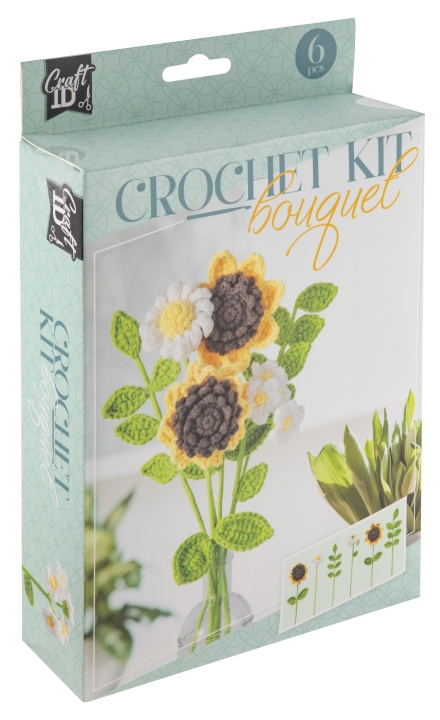Craft ID Heklepakke Blomsterbukett - Gul - 6 stk (CR1737/GE) i gruppen LEKER, BARN OG BABY / Leker / Håndtverk hos TP E-commerce Nordic AB (D31110)