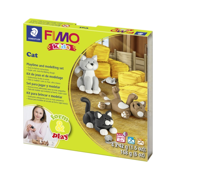 FIMO Form og lek-sett for barn - Katt (8034 16 LZ) i gruppen LEKER, BARN OG BABY / Leker / Lekesett hos TP E-commerce Nordic AB (D31246)