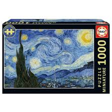 Educa Miniatyr 1000 Stjernenatt, Van Gogh (80-20247) i gruppen SPORT, FRITID & HOBBY / Hobby / Puslespill hos TP E-commerce Nordic AB (D31318)