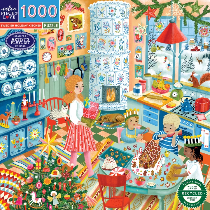 eeBoo Puslespill 1000 brikker - Svensk høytidskjøkken (EPZT750) i gruppen SPORT, FRITID & HOBBY / Hobby / Puslespill hos TP E-commerce Nordic AB (D31375)