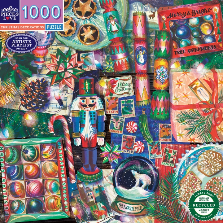eeBoo Puslespill 1000 brikker - Juledekorasjon (EPZTCDR) i gruppen SPORT, FRITID & HOBBY / Hobby / Puslespill hos TP E-commerce Nordic AB (D31383)