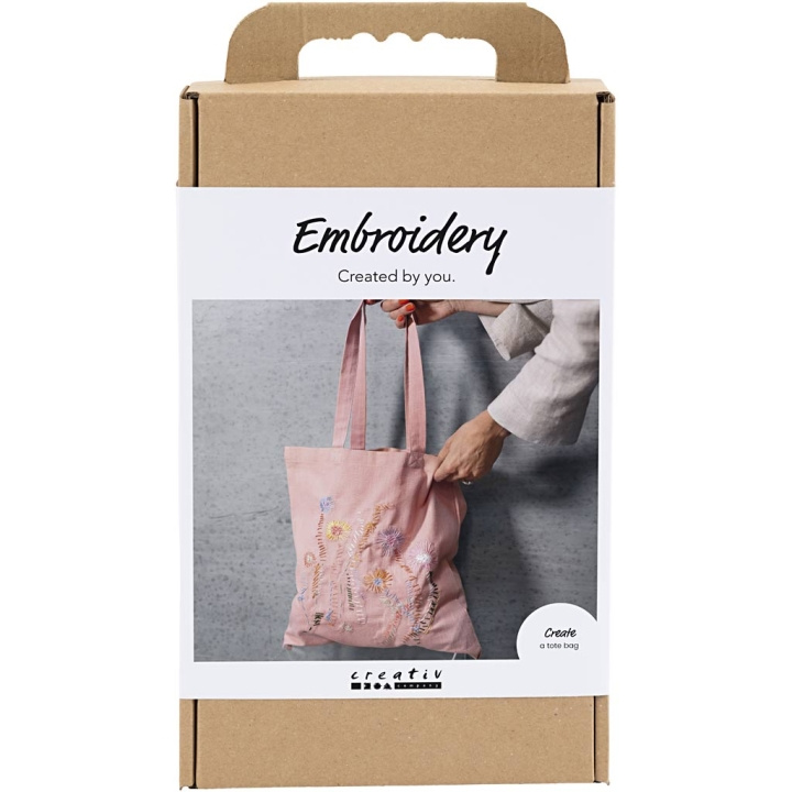 Craft Kit Embroidery - Tote bag - soft rose (977861) i gruppen LEKER, BARN OG BABY / Leker / Håndtverk hos TP E-commerce Nordic AB (D31399)