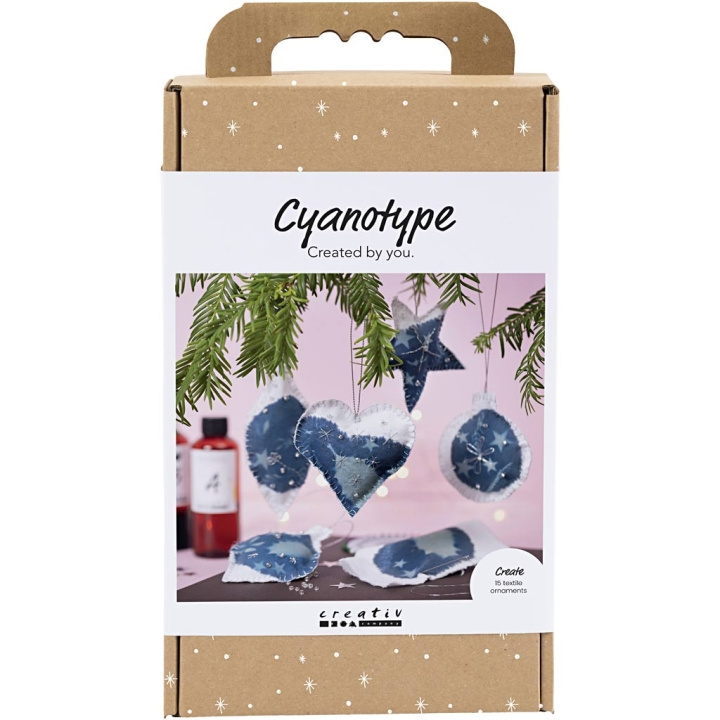 Craft Kit Cyanotype - Cyanotype julepynt - blå - sølv (977848) i gruppen LEKER, BARN OG BABY / Leker / Håndtverk hos TP E-commerce Nordic AB (D31403)