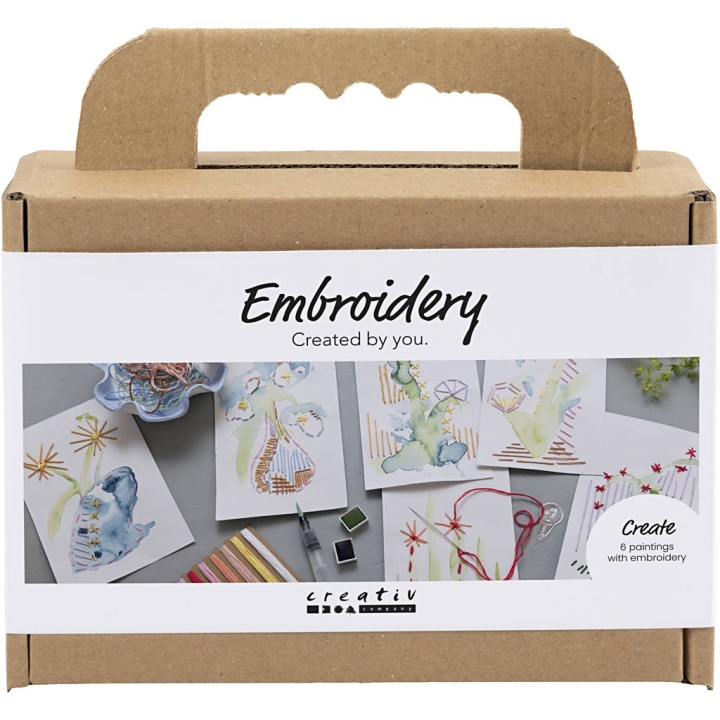 Mini Craft Kit Embroidery - Malerier med broderi - assorterte farger (977860) i gruppen SPORT, FRITID & HOBBY / Hobby / DIY Kit hos TP E-commerce Nordic AB (D31406)