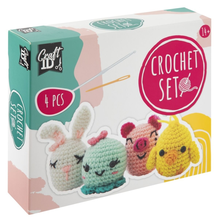 Craft ID Heklesett dyr - 4 stk (CR1721/GE) i gruppen LEKER, BARN OG BABY / Leker / Figurer, miniatyrer og tilbehør hos TP E-commerce Nordic AB (D31470)