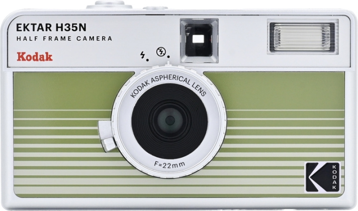 Kodak EKTAR H35N-kamera - stripete grønn i gruppen Elektronikk / Foto og video / Kameraer hos TP E-commerce Nordic AB (D31489)