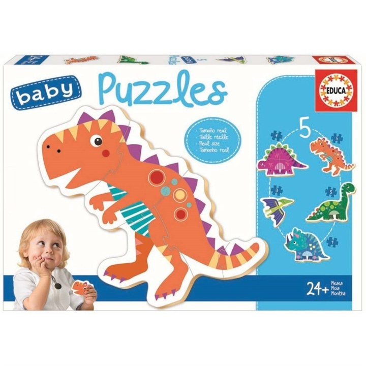 Educa Baby Puslespill 5 brikker Dinosaurer (80-18873) i gruppen LEKER, BARN OG BABY / Leker / Barnas puslespill hos TP E-commerce Nordic AB (D31528)