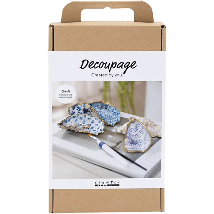 Creative Toys Creativ - Craft Kit Decoupage, Østersskjell, blå, (977787) i gruppen LEKER, BARN OG BABY / Leker / Håndtverk hos TP E-commerce Nordic AB (D31553)