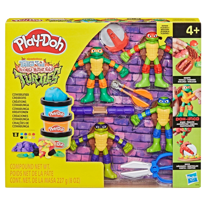 PLAY-DOH Teenage Mutant Ninja Turtles Cowabunga Creations Bendy 4 Inch Action Figures Set i gruppen LEKER, BARN OG BABY / Leker / Lekesett hos TP E-commerce Nordic AB (D31592)