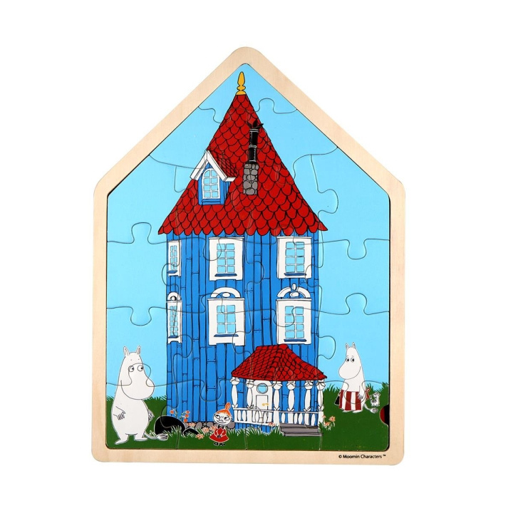Moomin Puslespill 19 Pcs Wooden Framed Puzzle House i gruppen LEKER, BARN OG BABY / Leker / Barnas puslespill hos TP E-commerce Nordic AB (D31673)