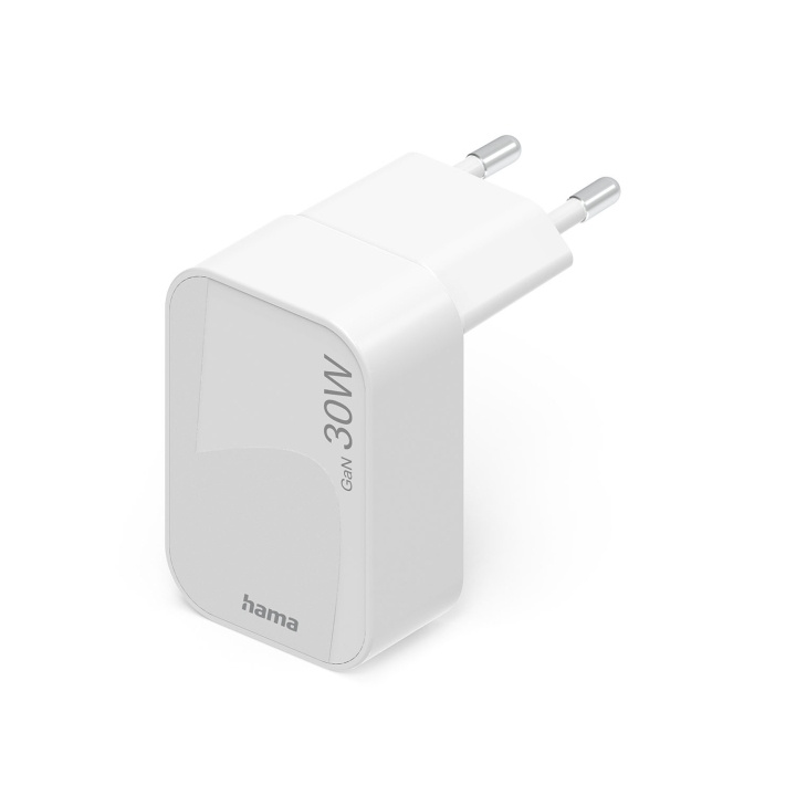 Hama Lader 1xUSB-C GaN PD 30W Rask Sammenleggbar Mini Hvit i gruppen SMARTTELEFON & NETTBRETT / Ladere og Kabler / Vegglader / Vegglader Type C hos TP E-commerce Nordic AB (D31926)