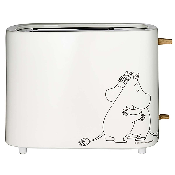Moomin Keramisk brødrister, 2 skiver, 875W, hvit i gruppen HJEM, HUS OG HAGE / Husholdningsapparater / Brødristere og toastjern / Brødristere hos TP E-commerce Nordic AB (D32067)