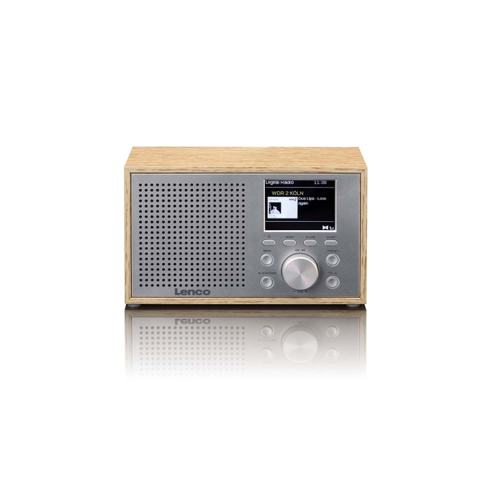 Lenco Mono DAB+ FM-radio med Bluetooth® Wood i gruppen Elektronikk / Lyd & Bilde / Hjemmekino, HiFi og bærbar / Radio & Vekkerklokker / Radio hos TP E-commerce Nordic AB (D32186)