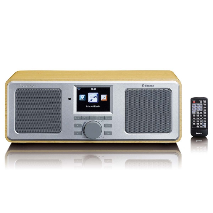 Lenco Internettradio WIFI FM Bluetooth® USB Wood i gruppen Elektronikk / Lyd & Bilde / Hjemmekino, HiFi og bærbar / Radio & Vekkerklokker / Radio hos TP E-commerce Nordic AB (D32192)