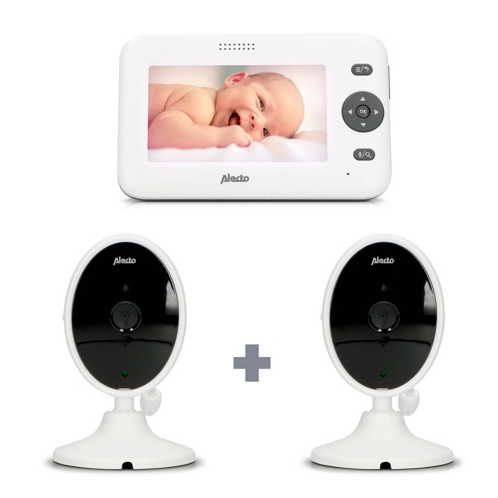 Alecto Video monitor color 4,3 inch, white + extra camera i gruppen LEKER, BARN OG BABY / Sikkerhet / Babymonitorer hos TP E-commerce Nordic AB (D32204)