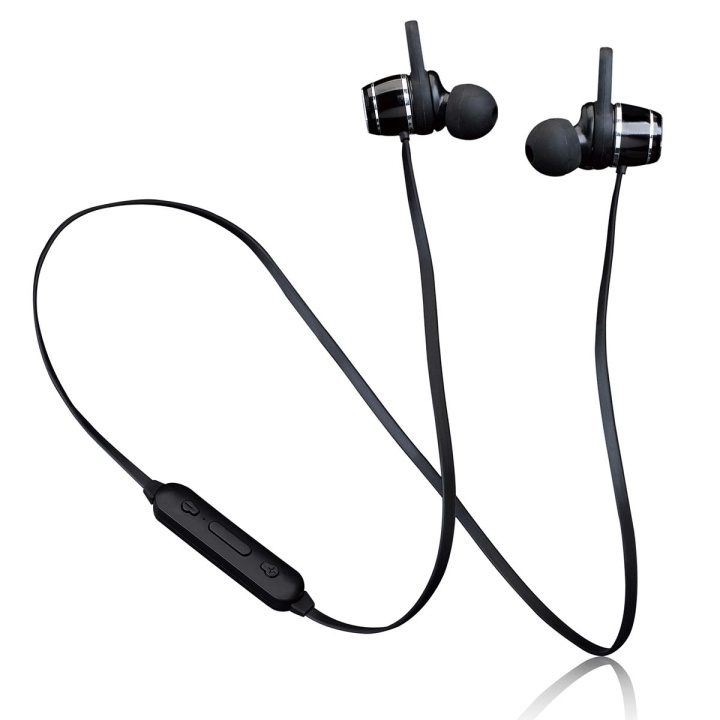 Lenco IPX4 BT magnetic earphones black i gruppen Elektronikk / Lyd & Bilde / Hodetelefoner & Tilbehør / Hodetelefoner hos TP E-commerce Nordic AB (D32218)