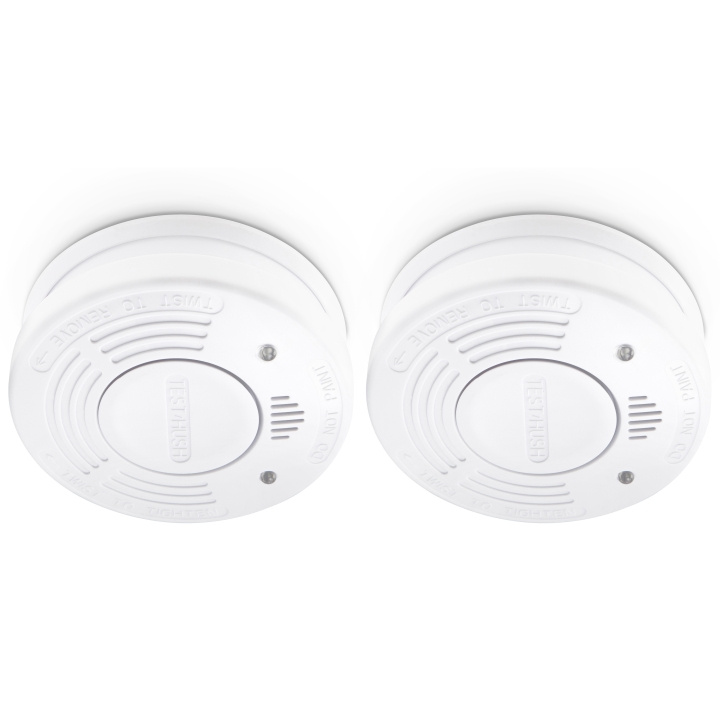 Alecto Røykvarsler med 10 års batteri- og sensortid 2-pk Hvit i gruppen HJEM, HUS OG HAGE / Alarm, Sikkerhet og overvåking / Brann, røyk, gass / Brannvarslere hos TP E-commerce Nordic AB (D32375)