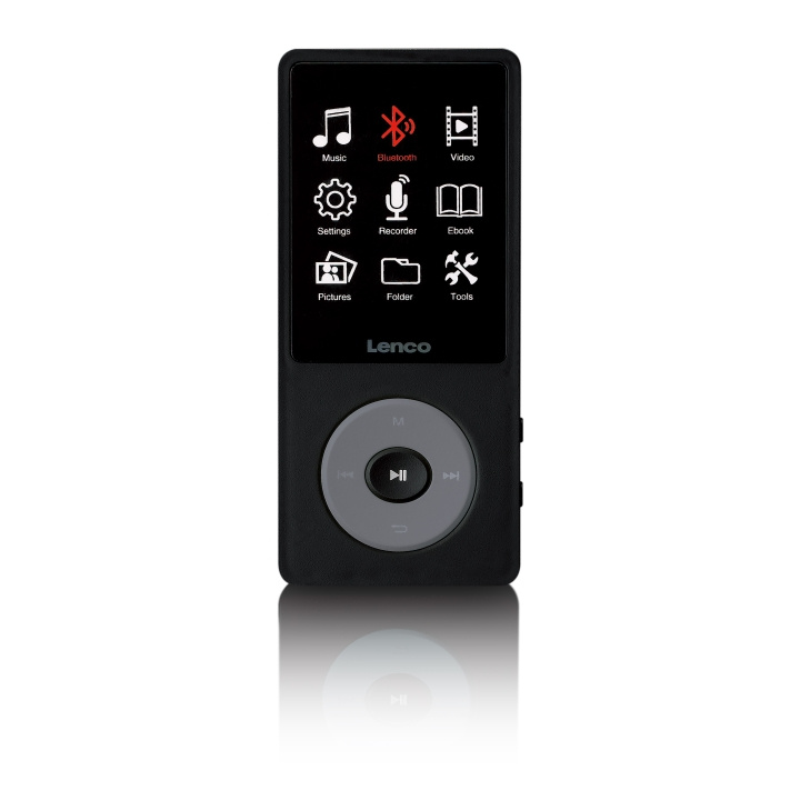 Lenco MP3/MP4-spiller med Bluetooth® og 8 GB internminne Svart i gruppen Elektronikk / Lyd & Bilde / Hjemmekino, HiFi og bærbar / Bærbar musikkspiller / MP3-spillere hos TP E-commerce Nordic AB (D32442)