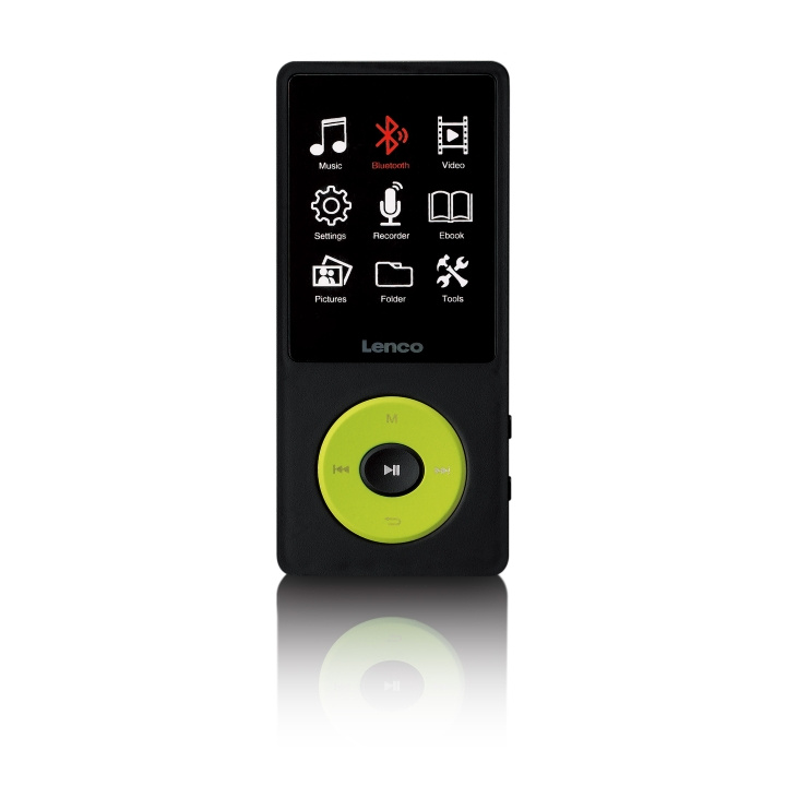 Lenco MP3/MP4-spiller med Bluetooth® og 8 GB internminne Green i gruppen Elektronikk / Lyd & Bilde / Hjemmekino, HiFi og bærbar / Bærbar musikkspiller / MP3-spillere hos TP E-commerce Nordic AB (D32444)