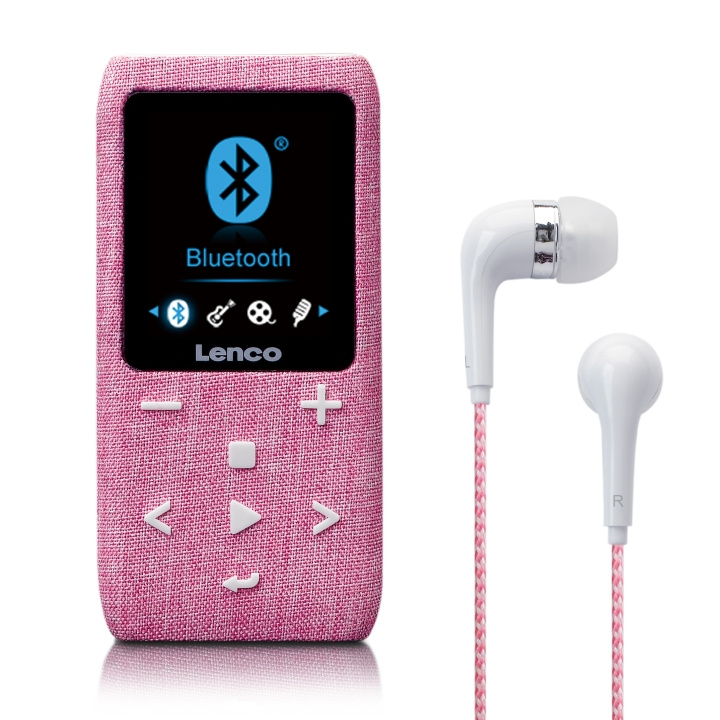 Lenco MP3/MP4-spiller med Bluetooth® 8 GB Micro SD-kort Rosa i gruppen Elektronikk / Lyd & Bilde / Hjemmekino, HiFi og bærbar / Bærbar musikkspiller / MP3-spillere hos TP E-commerce Nordic AB (D32447)